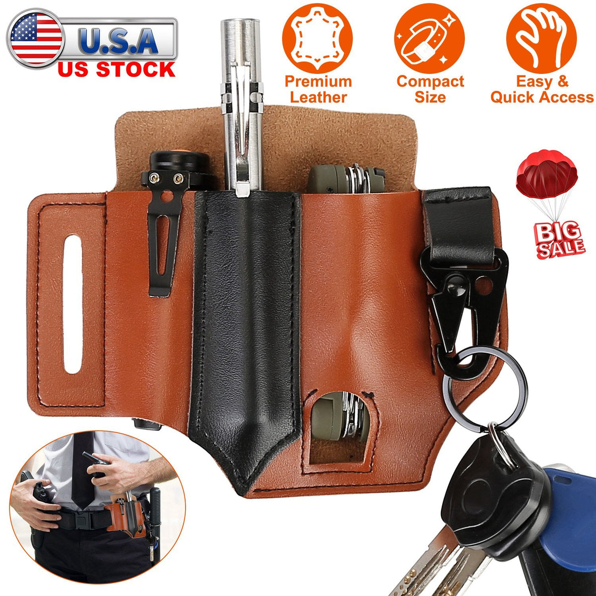 Leather Multi-Tool Belt Sheath