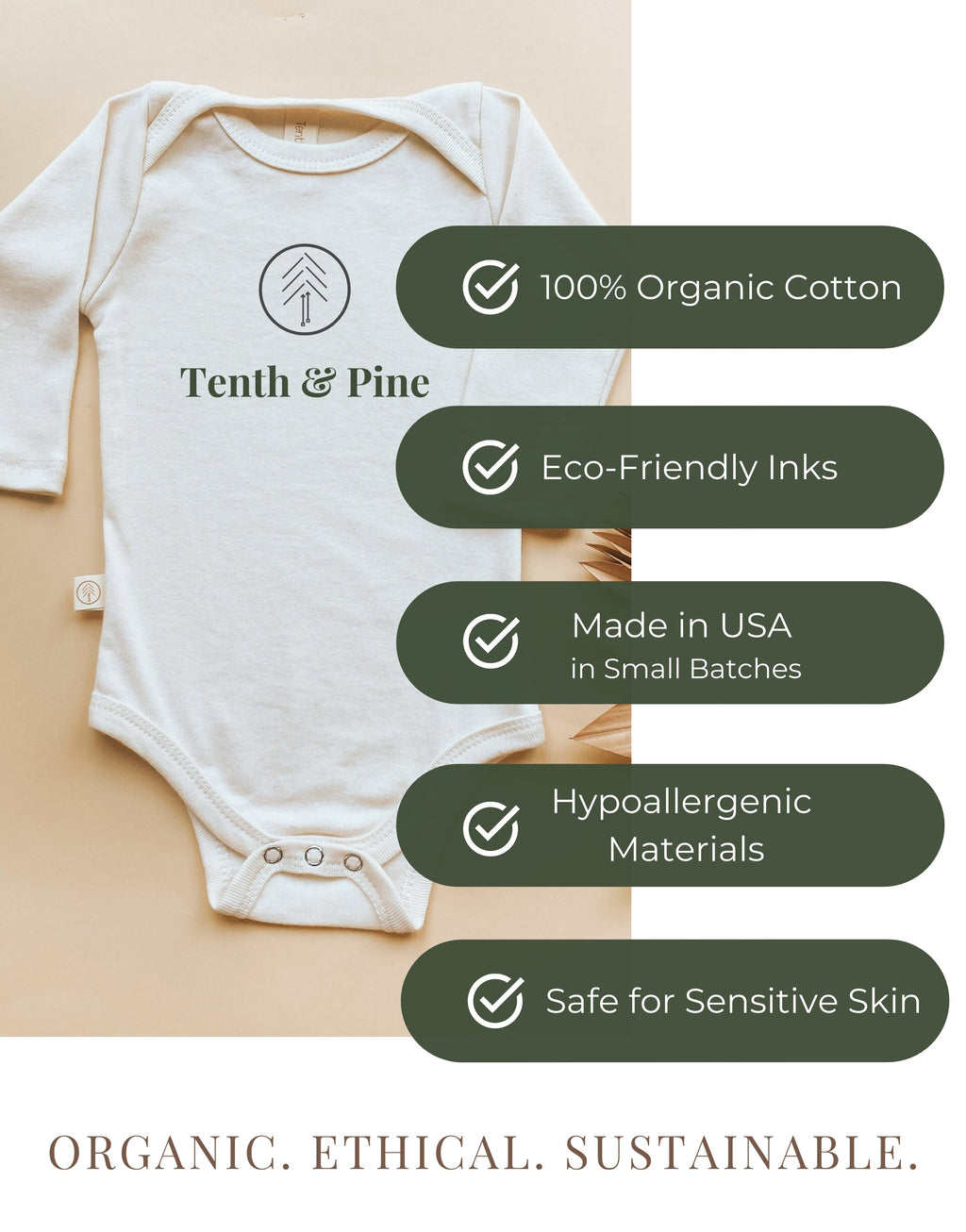 "Hello, I'm New Here" Organic Baby Bodysuit