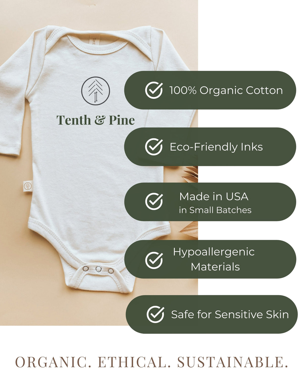 "Hello, I'm New Here" Organic Baby Bodysuit