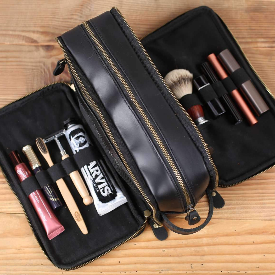 Leather Toiletry Bag (Dopp Kit) – Optional Monogram