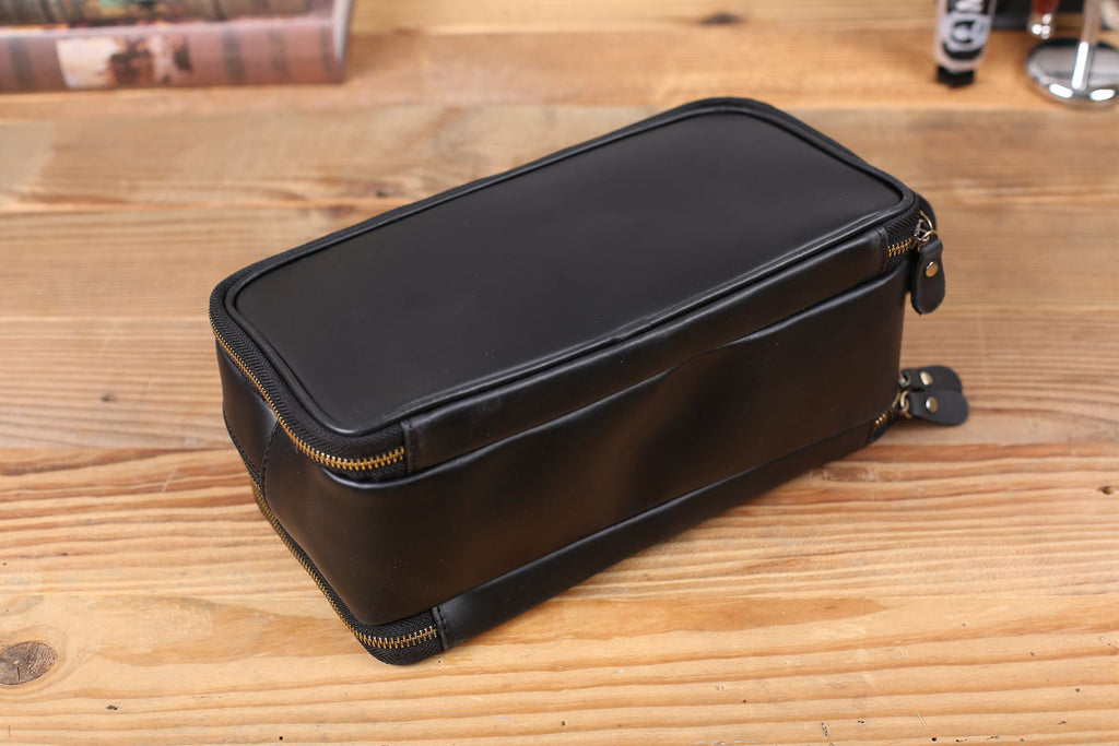 Leather Toiletry Bag (Dopp Kit) – Optional Monogram