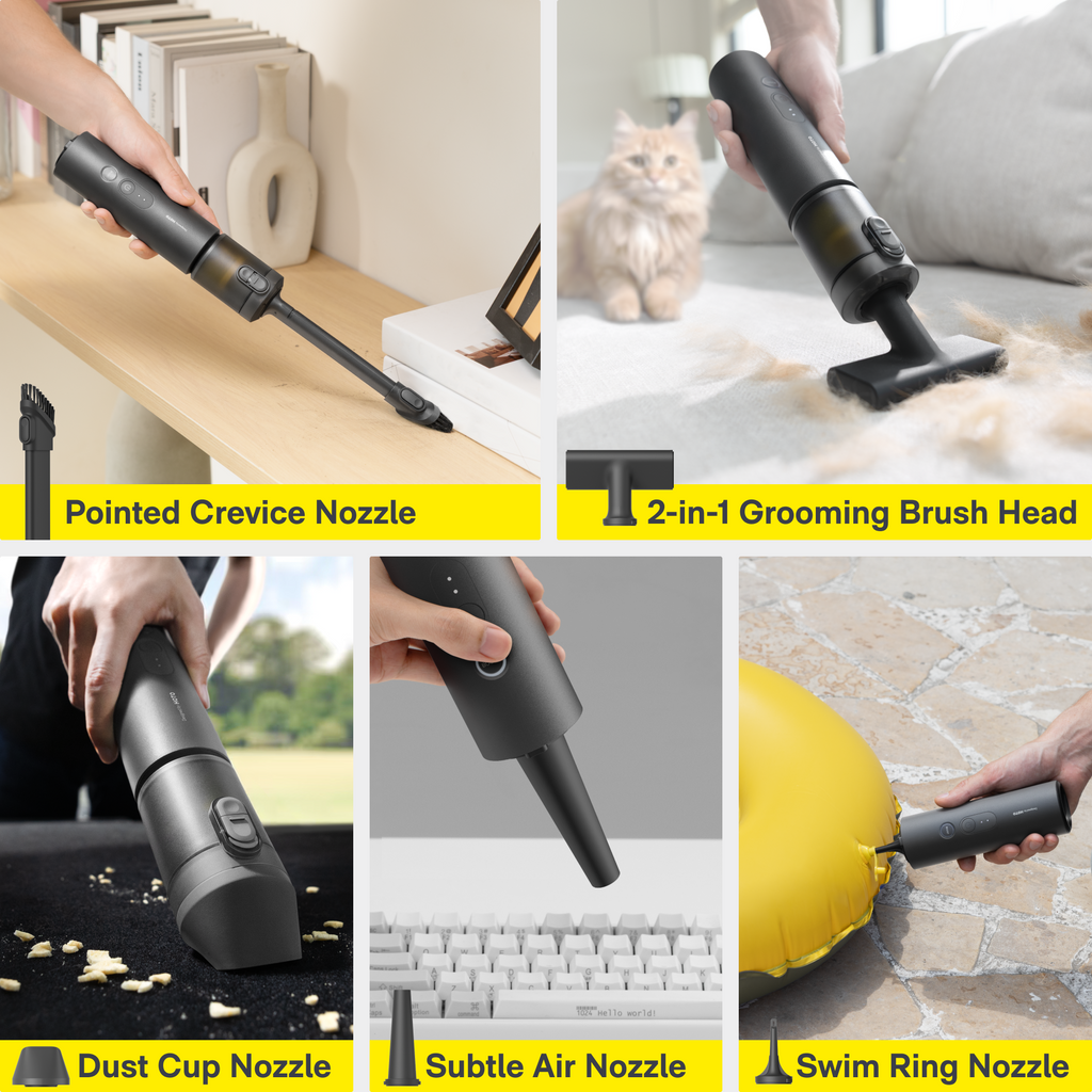 HOTO Car Air Duster & Mini Vacuum
