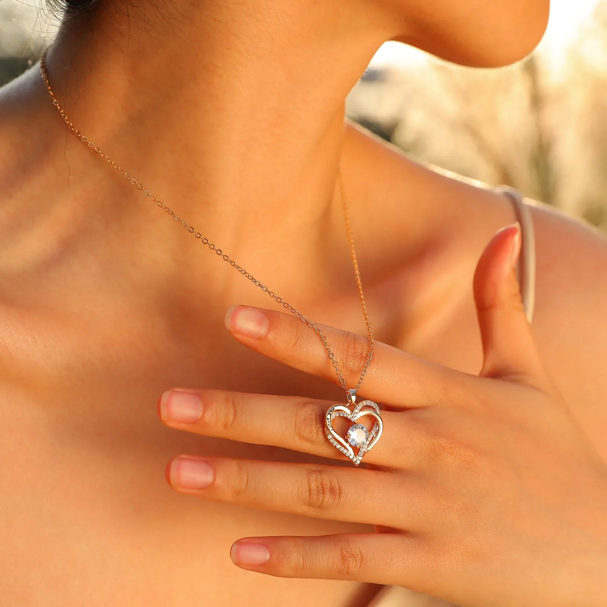 Heart Birthstone Necklace