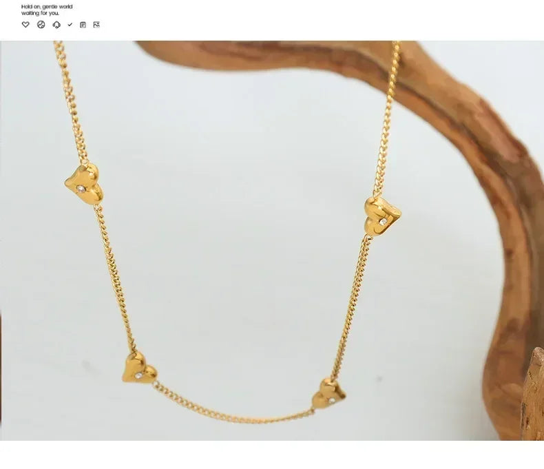 Heart Jewelry Set – Necklace, Earrings & Bracelet