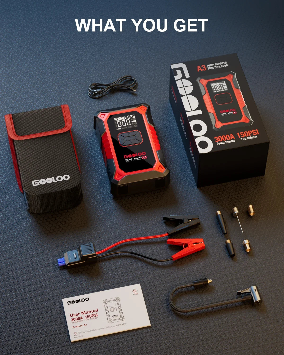 GOOLOO Jump Starter & Tire Inflator