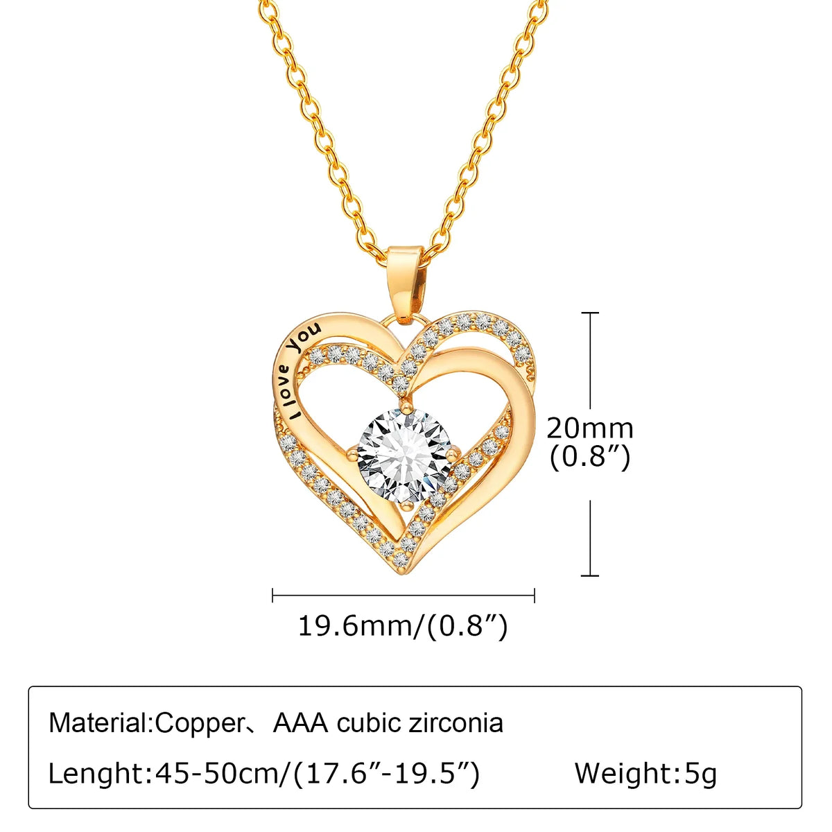 Heart Birthstone Necklace
