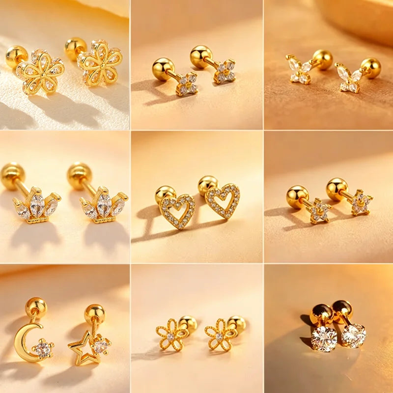 Heart Stud Earrings