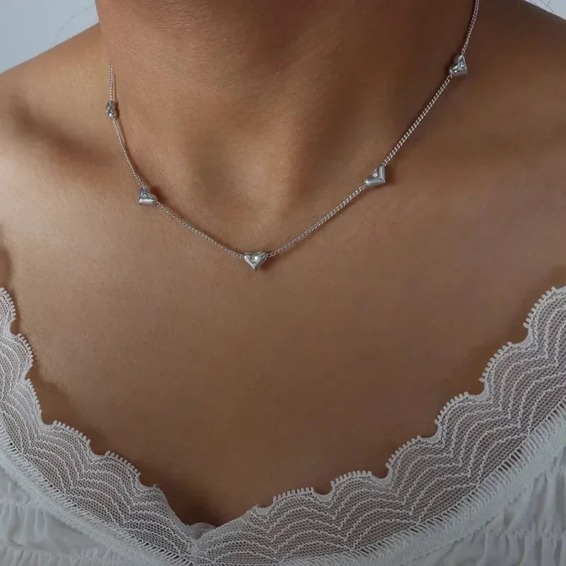 Heart Jewelry Set – Necklace, Earrings & Bracelet