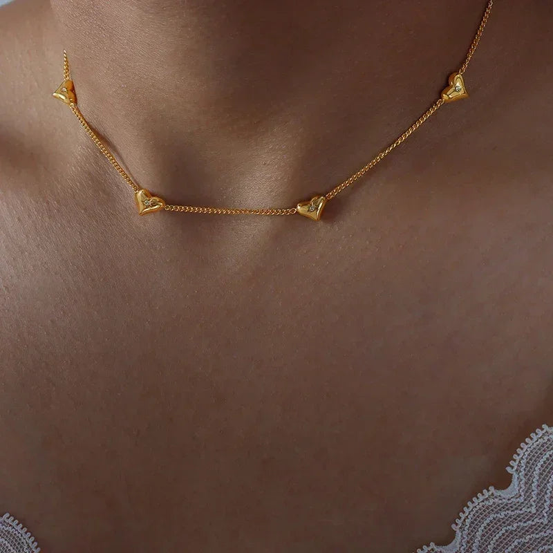 Heart Jewelry Set – Necklace, Earrings & Bracelet