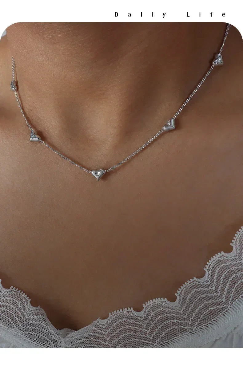 Heart Jewelry Set – Necklace, Earrings & Bracelet