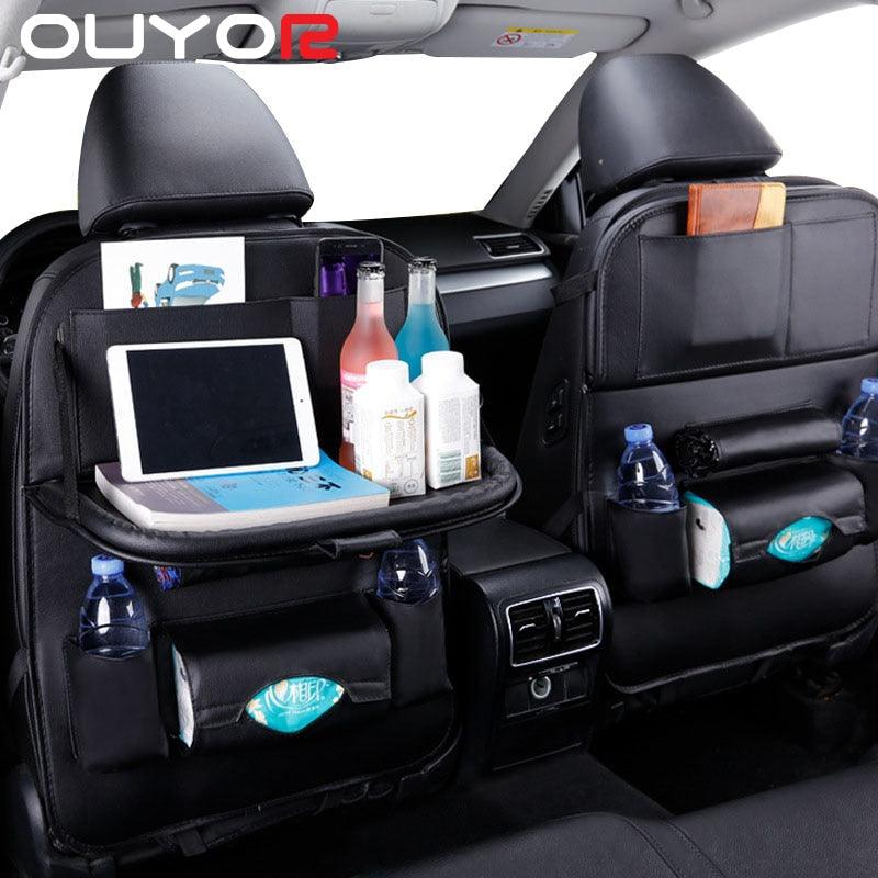 Backseat Car Organizer with Tablet Holder & Tray