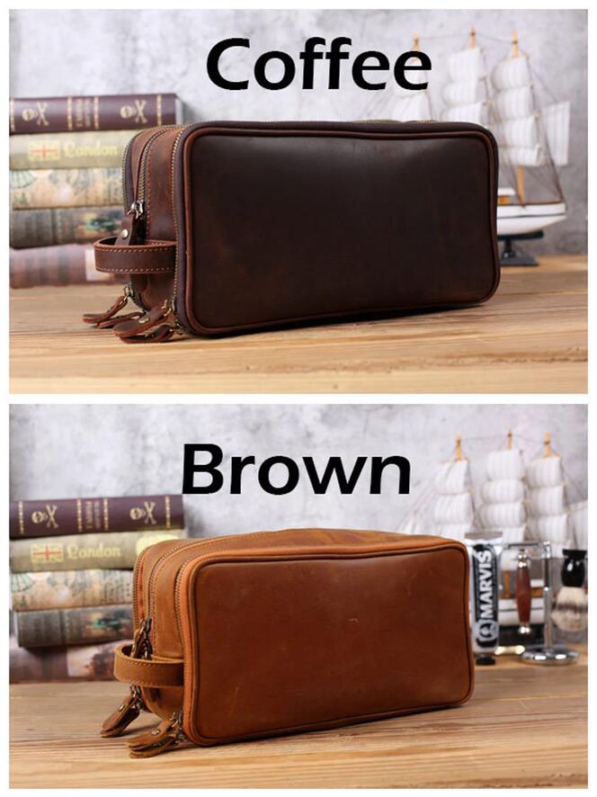 Leather Toiletry Bag (Dopp Kit) – Optional Monogram